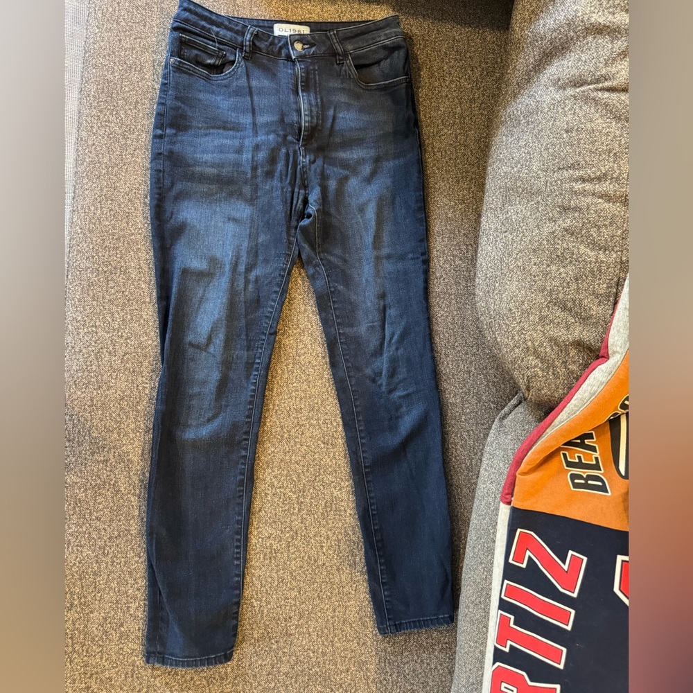 DL1961 Dark Blue High-Rise Skinny Jeans